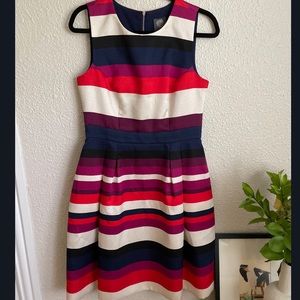 Vince Camuto Striped Fit and Flare Dress